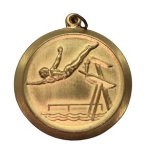 HIGH DIVE ROUND PENDANT MEDAL VINTAGE